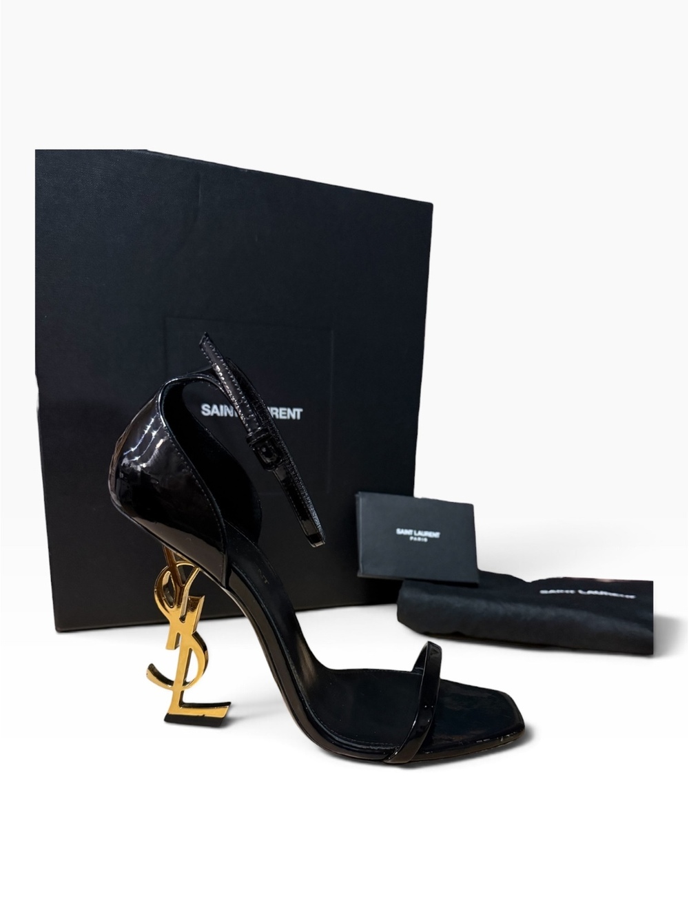 Saint Laurent Opyum 110 Patent Leather Sandals EU 38